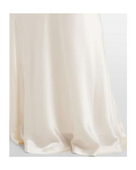 Rebecca Vallance White Bridal Attia Halterneck Silk Gown