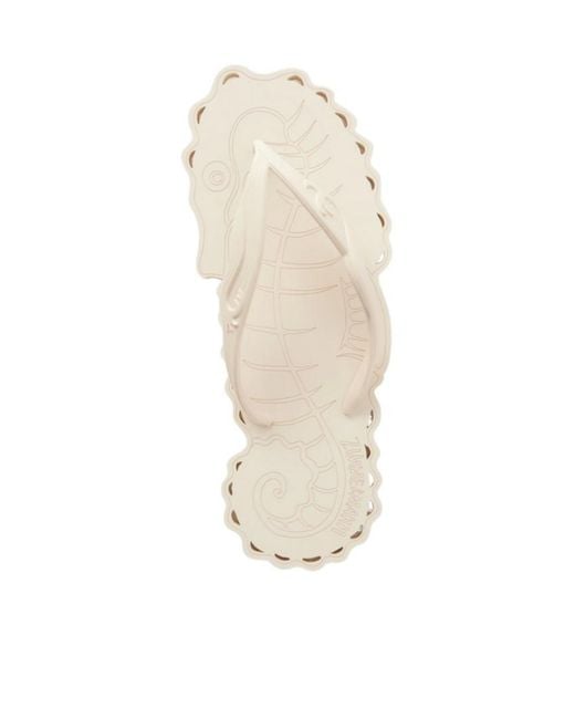 Zimmermann White Seafoam Rubber Thong Sandals