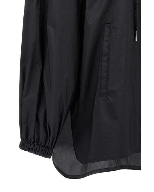 Moncler Black Zip-Up Hooded Jacket