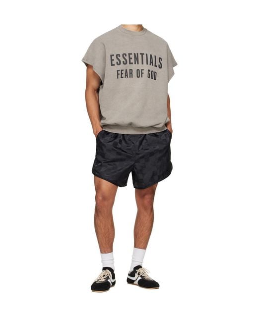 Fear Of God Black Elastic Waistband Shorts for men