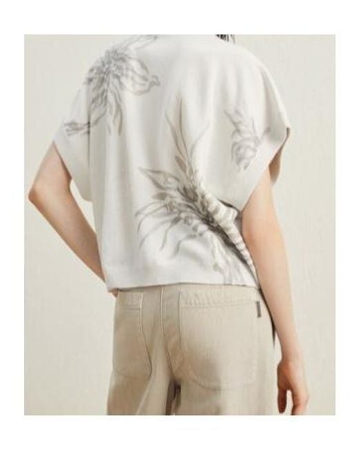 Brunello Cucinelli White Short-Sleeved Crewneck Knitted Vest