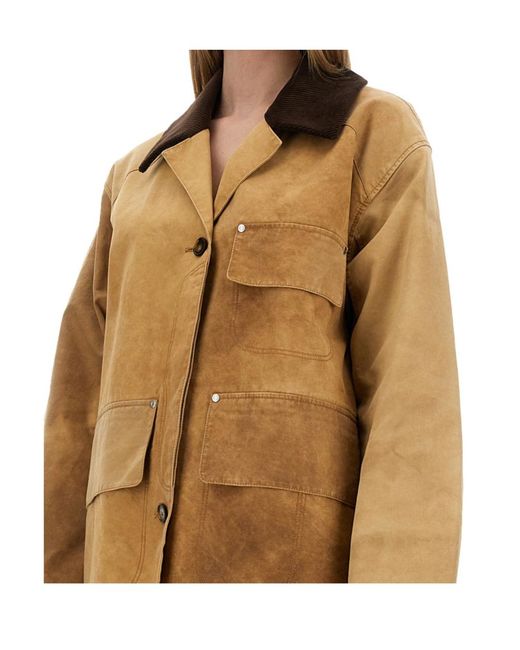 Stella McCartney Brown Corduroy Collar Aged Jacket