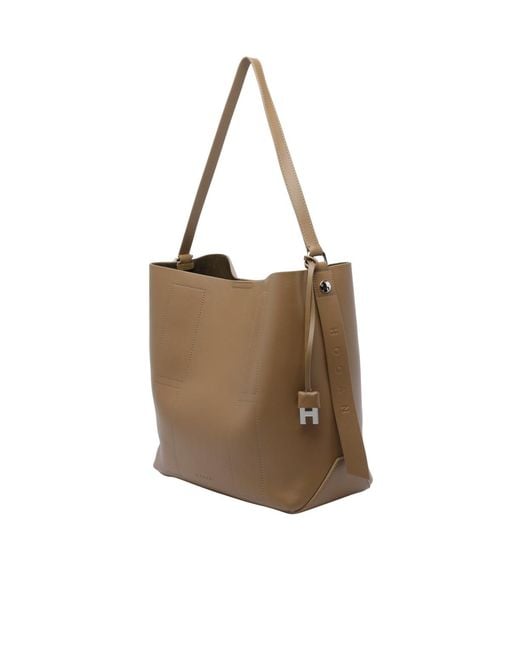 Hogan Brown Medium Hocket Hobo Bag