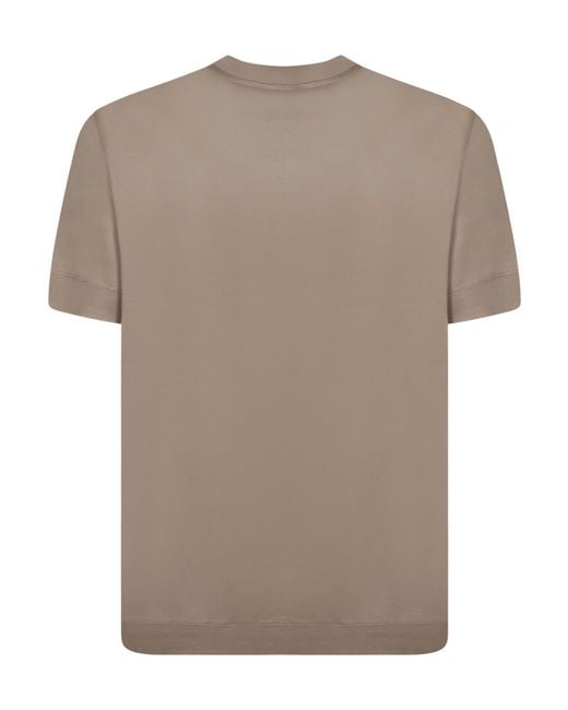 Emporio Armani Gray Crew-Neck T-Shirt for men