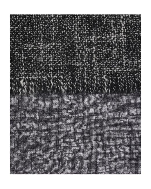 Yohji Yamamoto Gray Fringed Scarf