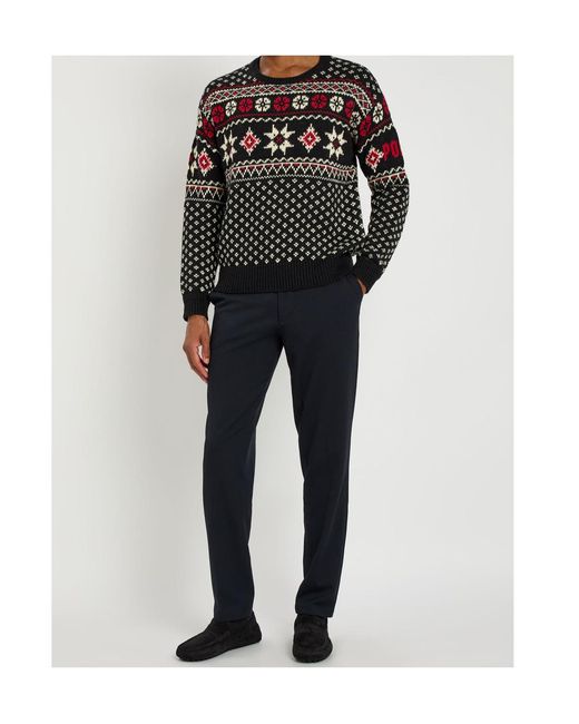 Polo Ralph Lauren Black Fair Isle Cotton-Cashmere Blend Knitwear for men
