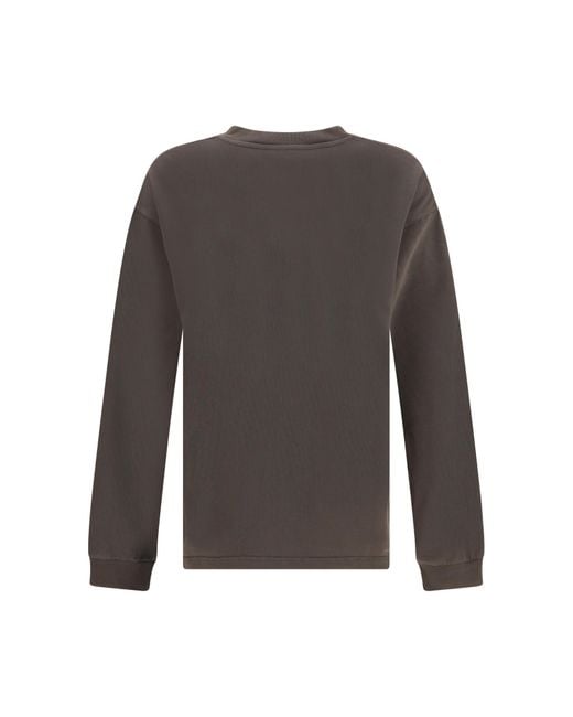 Dolce & Gabbana Gray Logo Printed Long-Sleeved T-Shirt for men