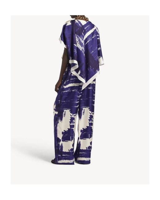 Balenciaga Blue Paintbrush Cape Top