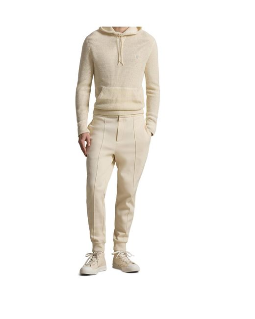 Polo Ralph Lauren White Overhead Cotton Wool Knitted Hoodie for men