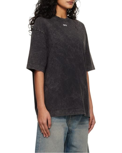 Off-White c/o Virgil Abloh Black Paint-Splatter Arrow T-Shirt