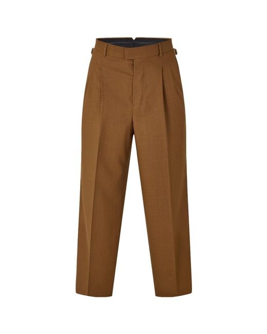 AMI Brown Straight-Leg Casual Pants for men