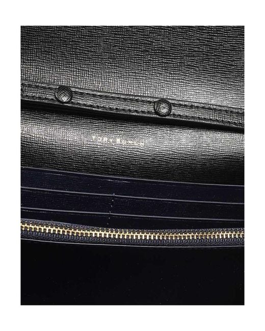 Tory Burch Black Robinson Chained Wallet