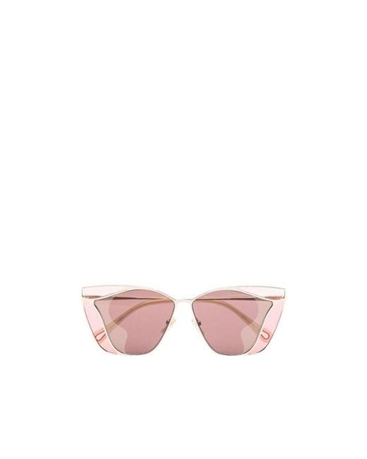 Chloé Pink Gemma Oversized-Frame Sunglasses