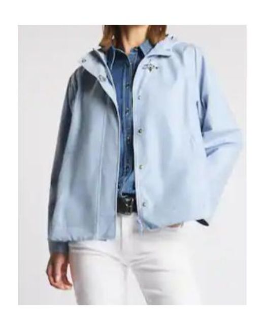 Fay Blue Hooded A-Line Jacket