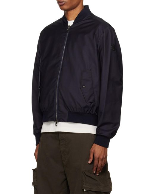 Moncler Blue Barn Reversible Bomber Jacket for men