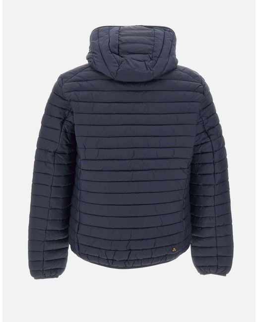 Save The Duck Blue Donald Hooded Down Jacket for men