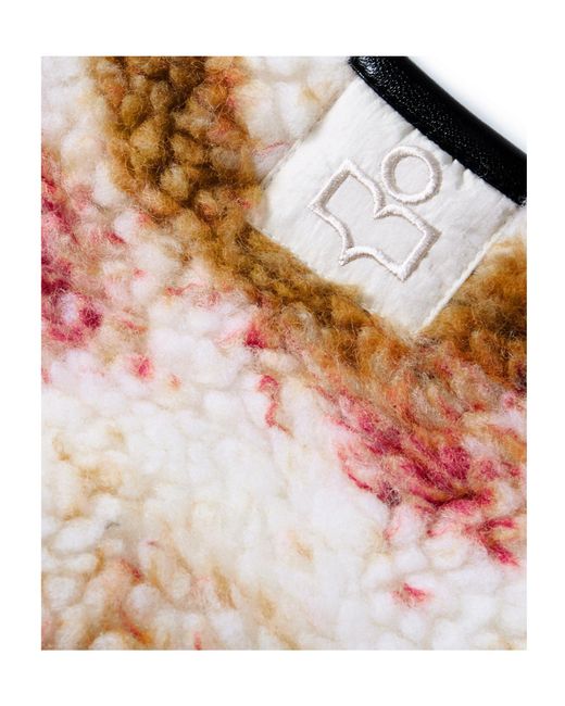 Isabel Marant Red Patterned Fleece Jacket