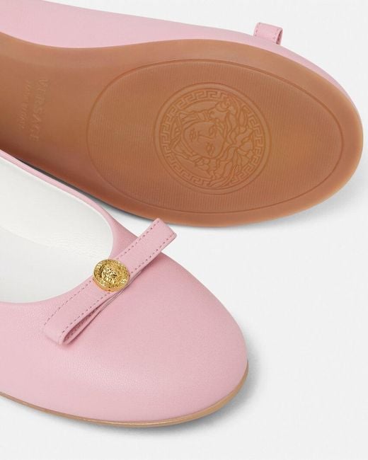 Versace Pink Medusa Ballerina Shoes