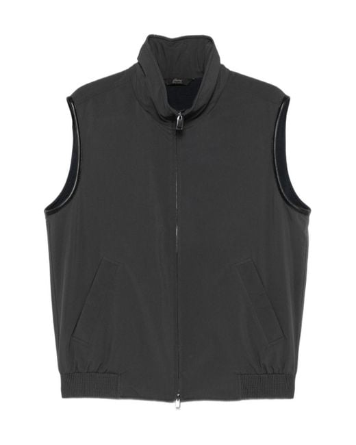Brioni Black Zippered Vest for men
