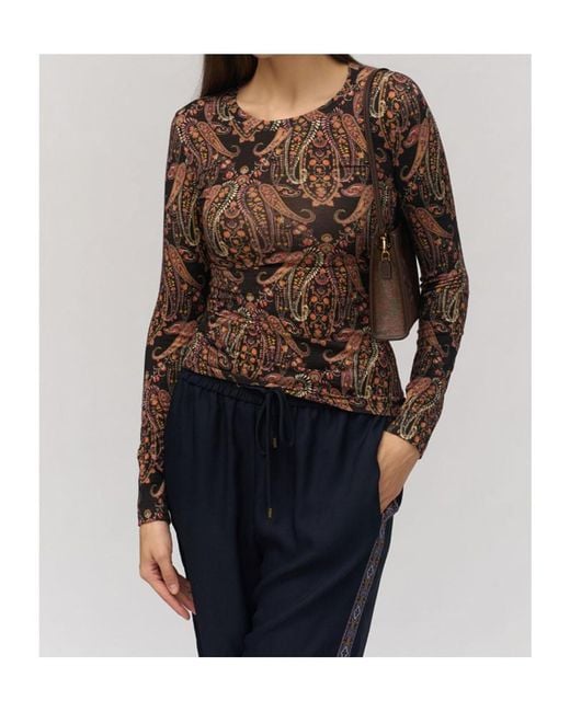 Etro Brown Long-Sleeved T-Shirt
