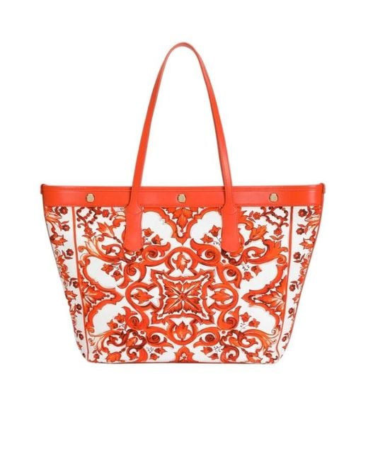 Dolce & Gabbana Red Atene Shopping Bag