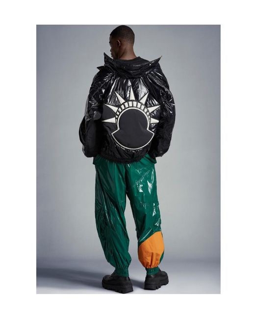 Moncler Black X Alicia Keys Logo Patch Padded Jacket for men