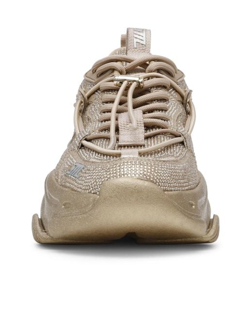 Steve Madden Gray Rhinestone-Embellished Dad Sneakers