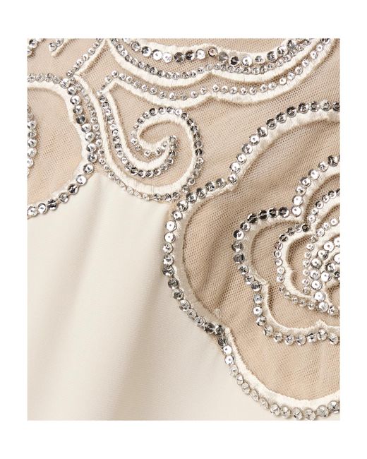 Georges Hobeika Natural Crystal-Embellished Tulle And Faille Gown