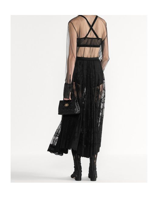 Dior Black Mid-Length Flared Skirt