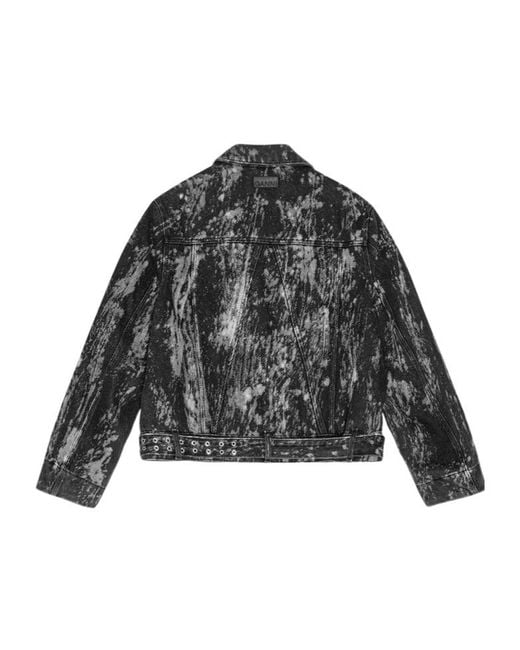 Ganni Black Belted Denim Jacket