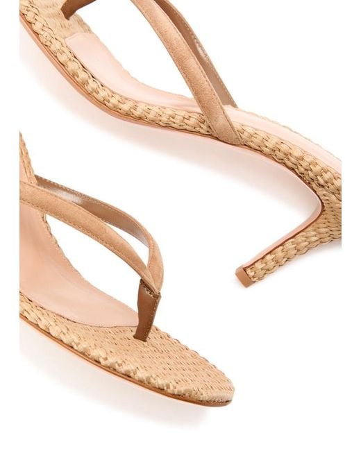 Gianvito Rossi Natural Calypso 70 Raffia Thong Mule