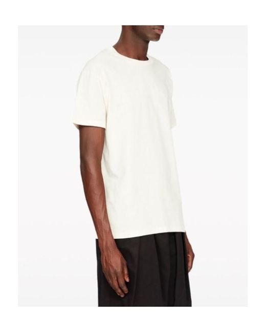Maison Margiela White Logo-Printed Crewneck T-Shirt