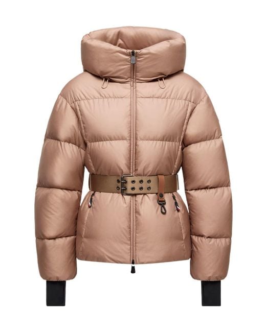 Moncler Pink Grenoble Nisene Zip-Up Belted Jacket
