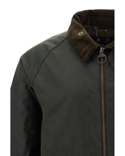 Barbour Blue Bedale Corduroy-Collar Short Jacket for men