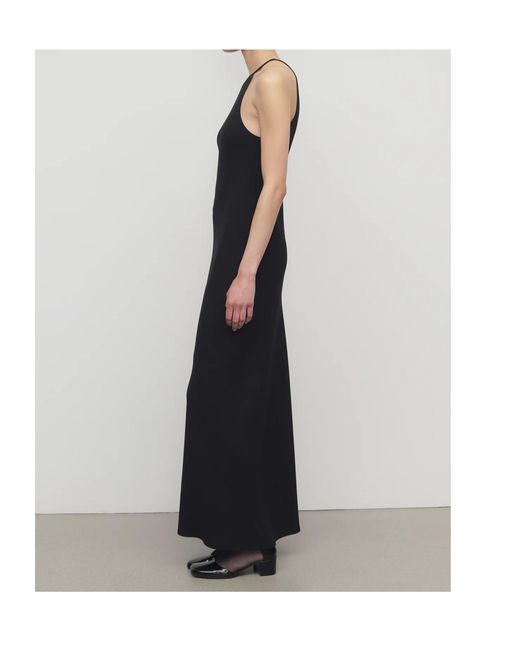 The Row Black Johanne Silk Dress