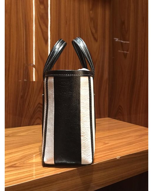 Balenciaga Black Barbes East-West Small Shopper Tote Bag