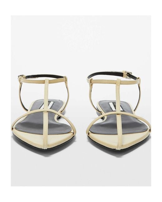 Jil Sander Metallic Flat Sandals