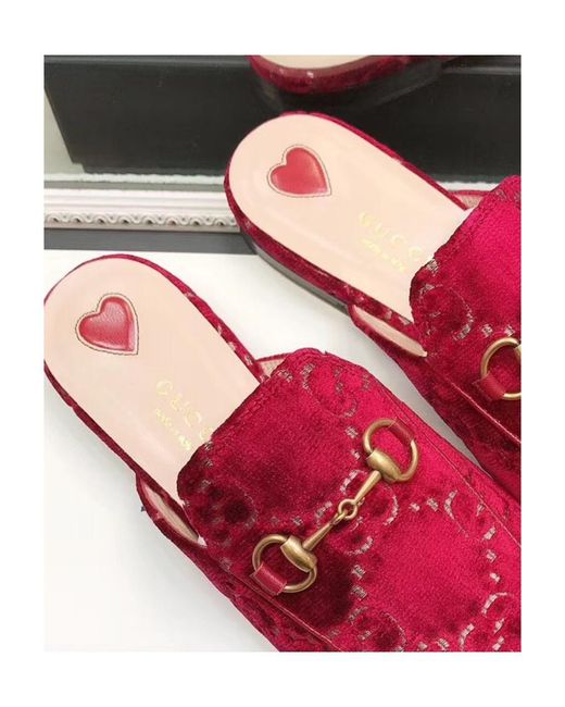 Gucci Red Logo Muller Shoes