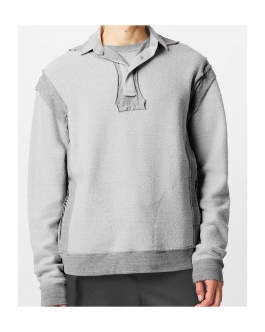 Maison Margiela Gray Lapel Polo Shirt for men