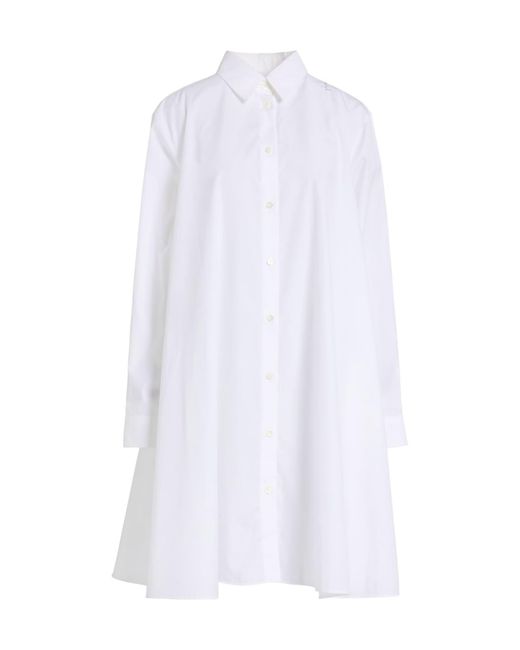 Marni White Solid-Color Shirt Dress