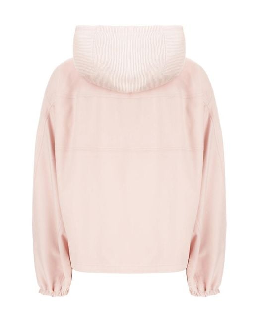 Fabiana Filippi Pink Long-Sleeved Hooded Jacket