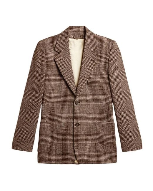 Golden Goose Deluxe Brand Brown Modern Fit Virgin Wool Blazer for men