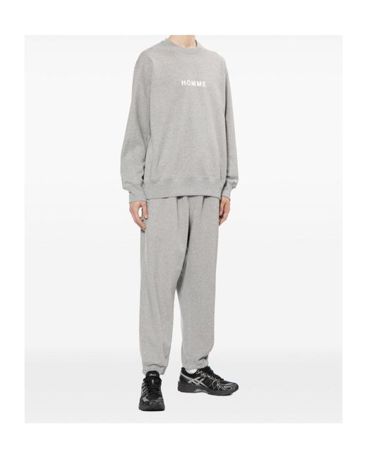 Comme des Garçons Gray Drawstring Trousers for men
