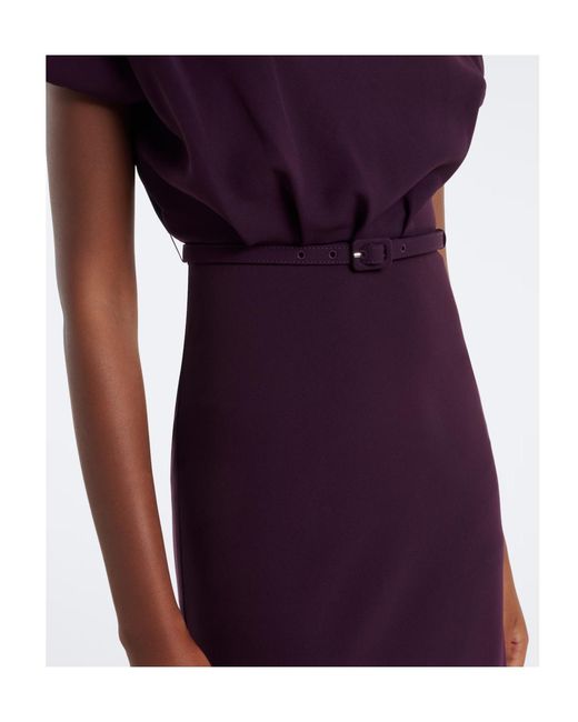 Roland Mouret Purple Embellished Cady Cocktail Dress