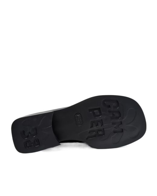 Camper Black Leather Moccasins For