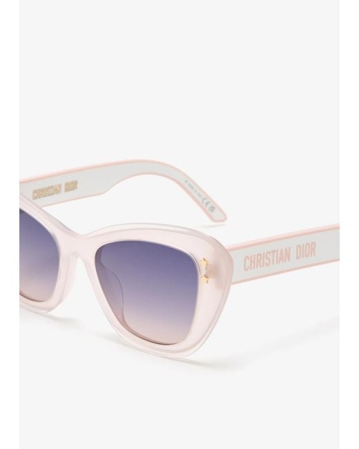 Dior White Full-Rim Sunglasses