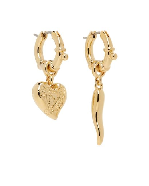 Vivienne Westwood Metallic Asymmetrical Earrings