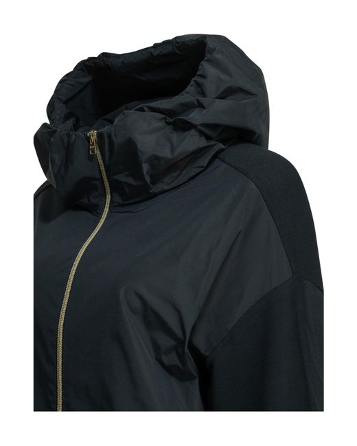 Herno Black Zip-Up Relaxed Fit Jacket