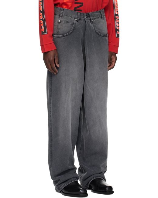Lu'u Dan Black Kriss Kross Jeans for men