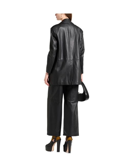 Max Mara Black Minimalist Single-Breasted Blazer